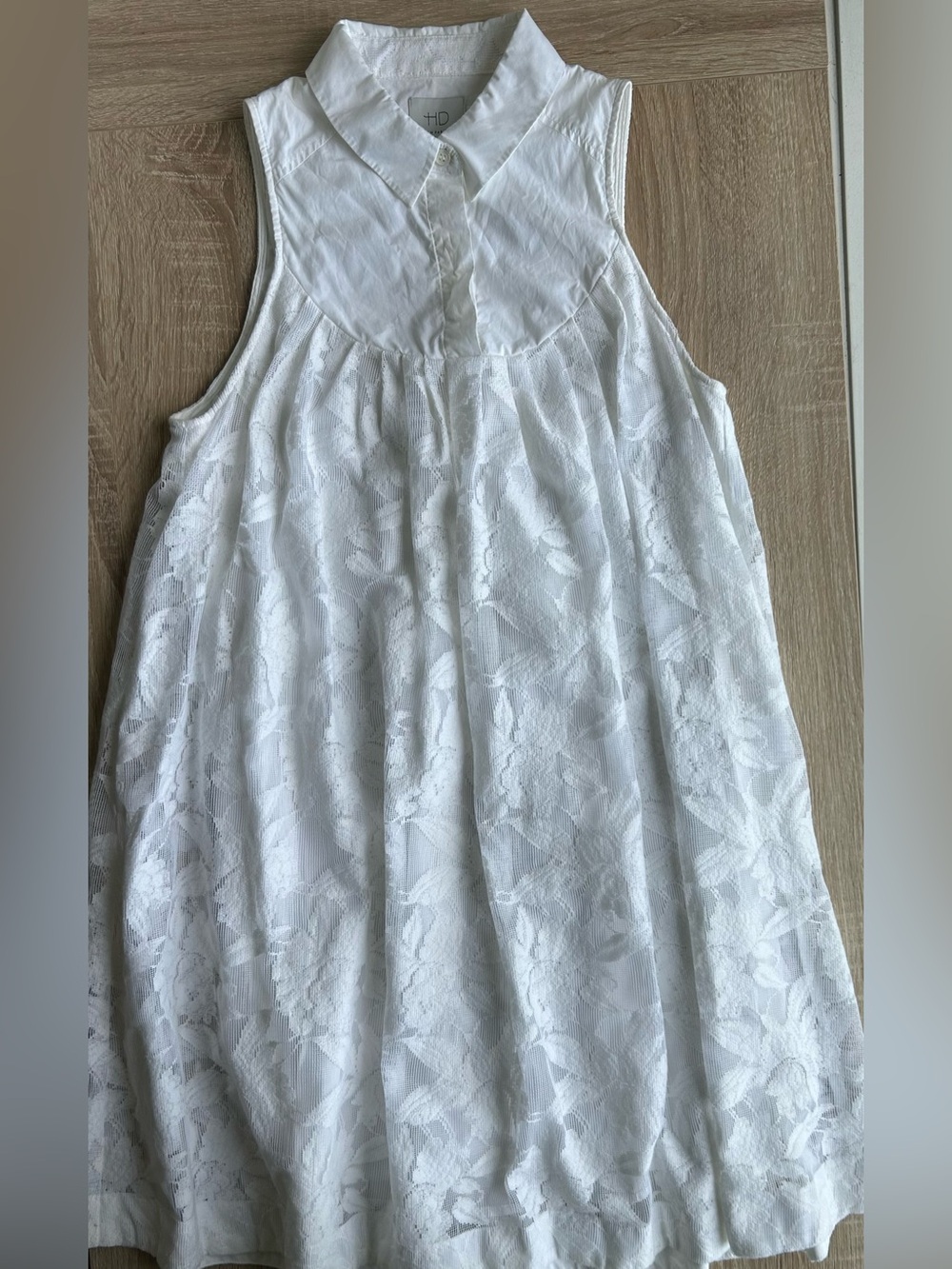 HD in Paris White Lace Mini Dress Anthropologie Bridal Bachelorette Party Brunch